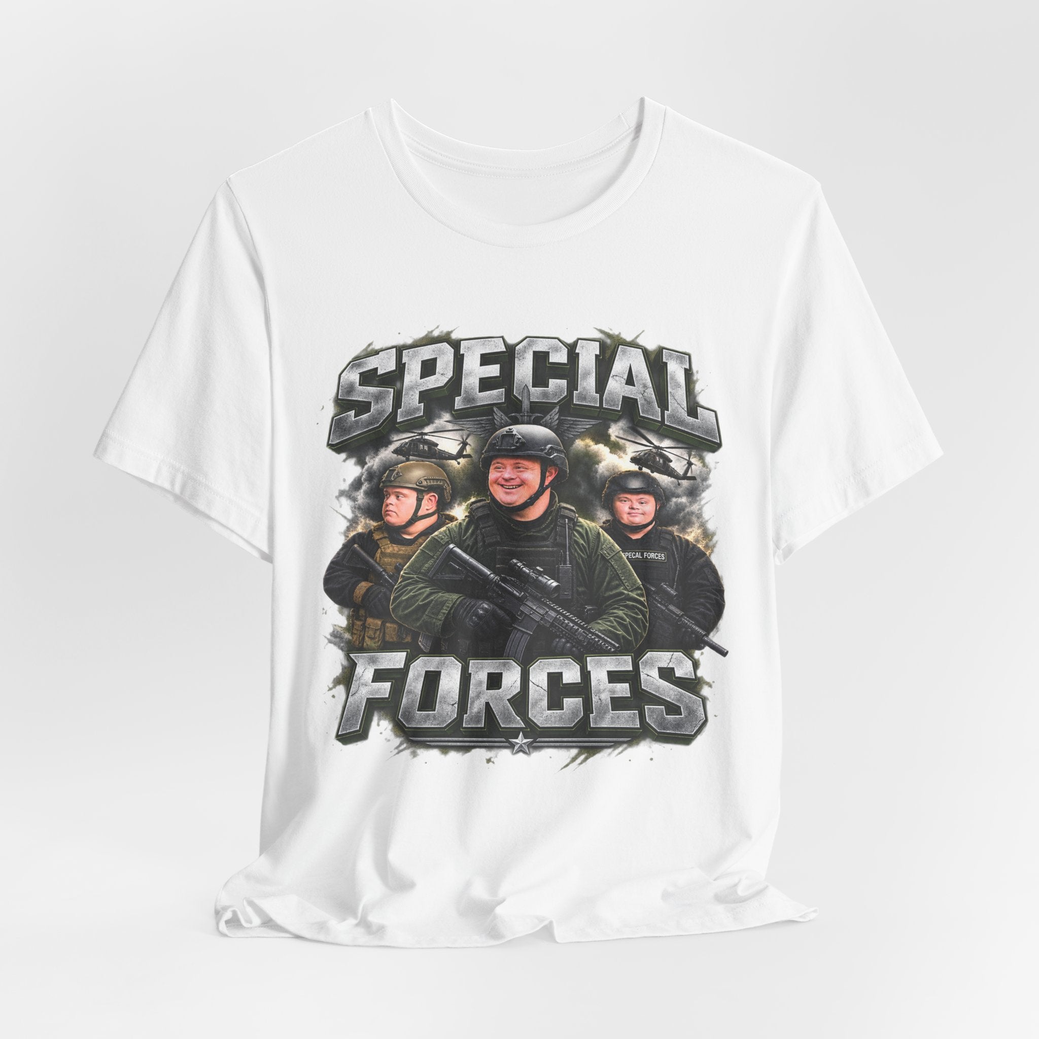 Special Forces Funny Military Graphic T-Shirt – Tactical Parody Humor Tee