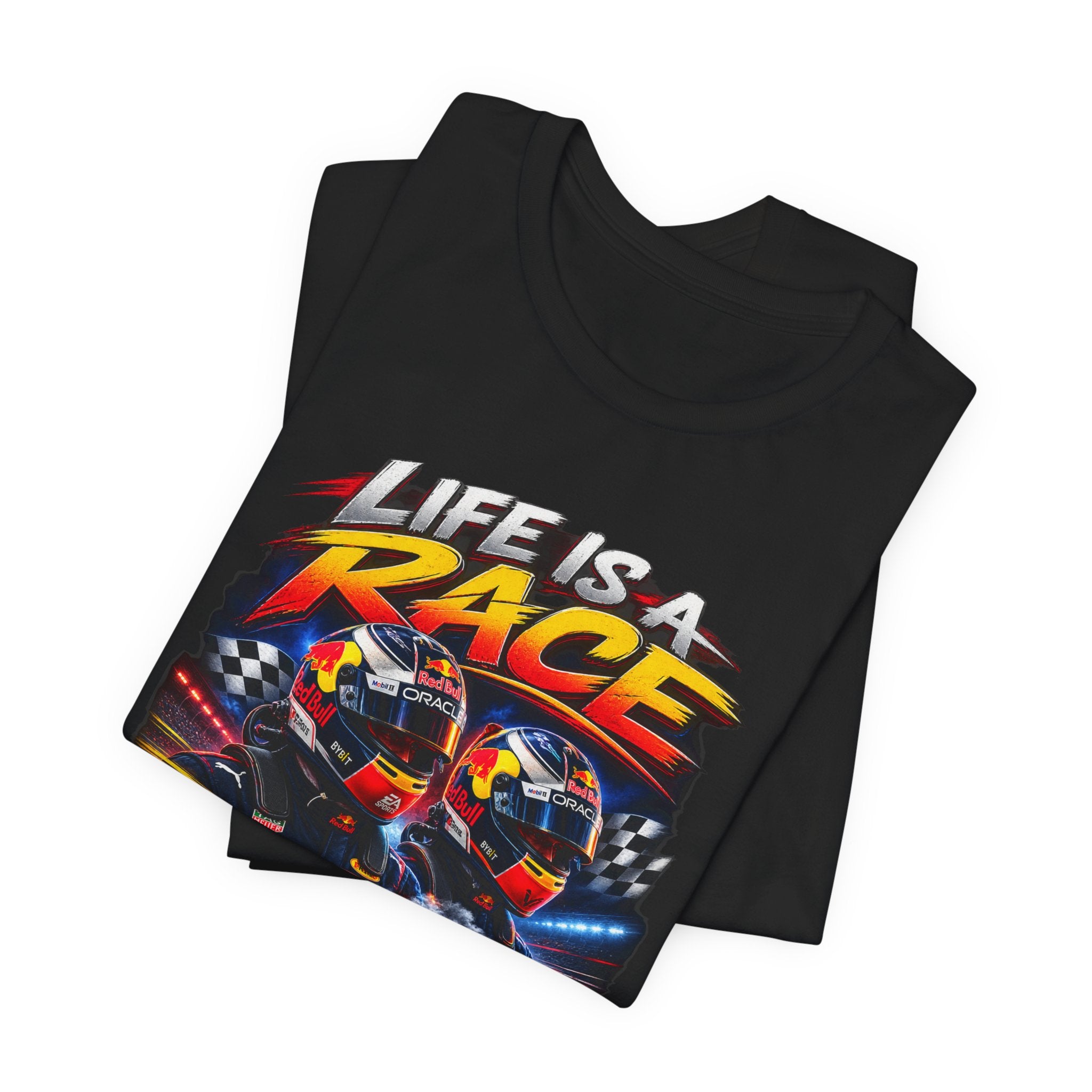 Life Is a Race Funny Racing Graphic T-Shirt – Motorsport Humor Tee