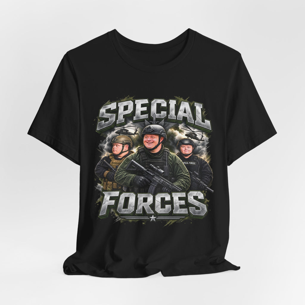 Special Forces Funny Military Graphic T-Shirt – Tactical Parody Humor Tee