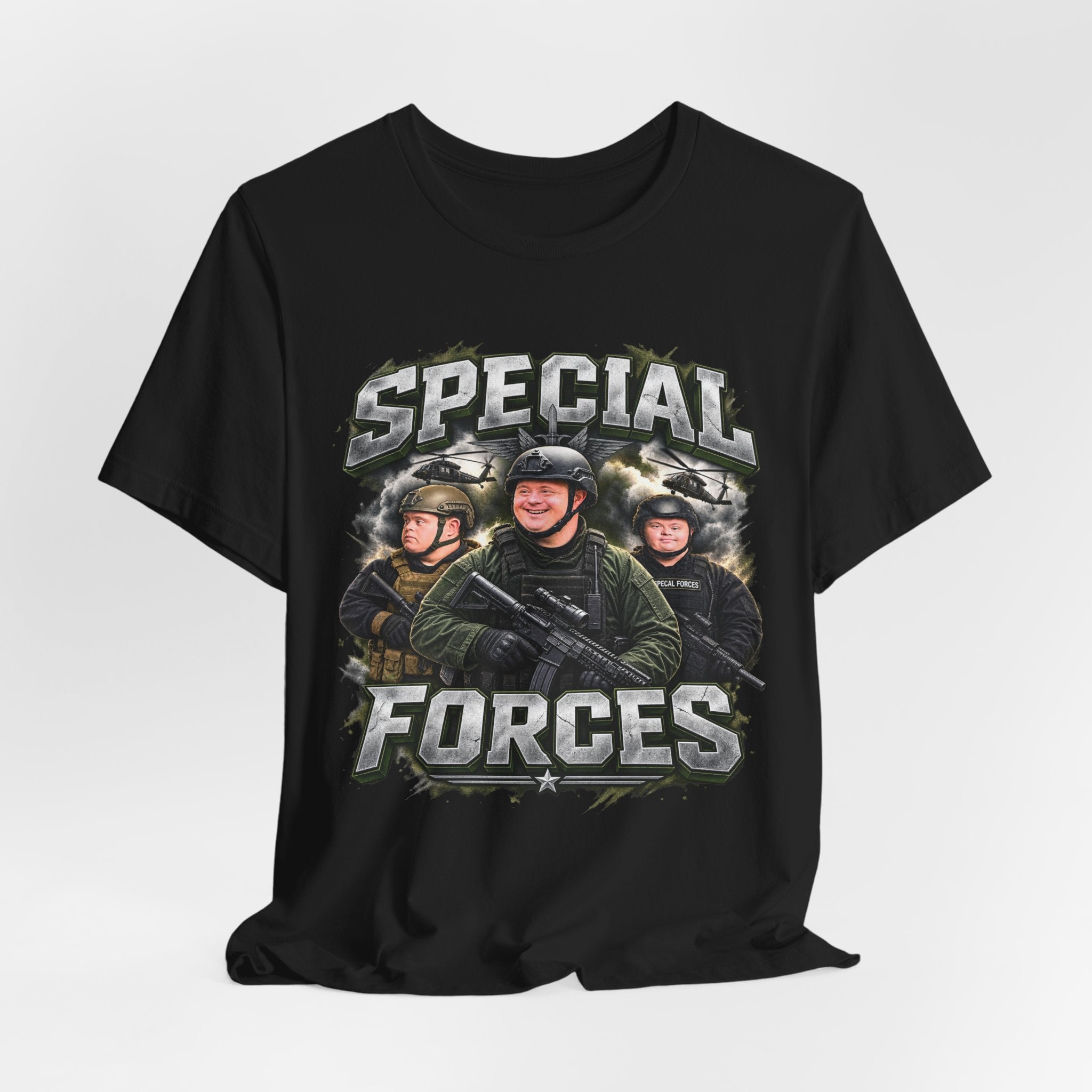 Special Forces Funny Military Graphic T-Shirt – Tactical Parody Humor Tee