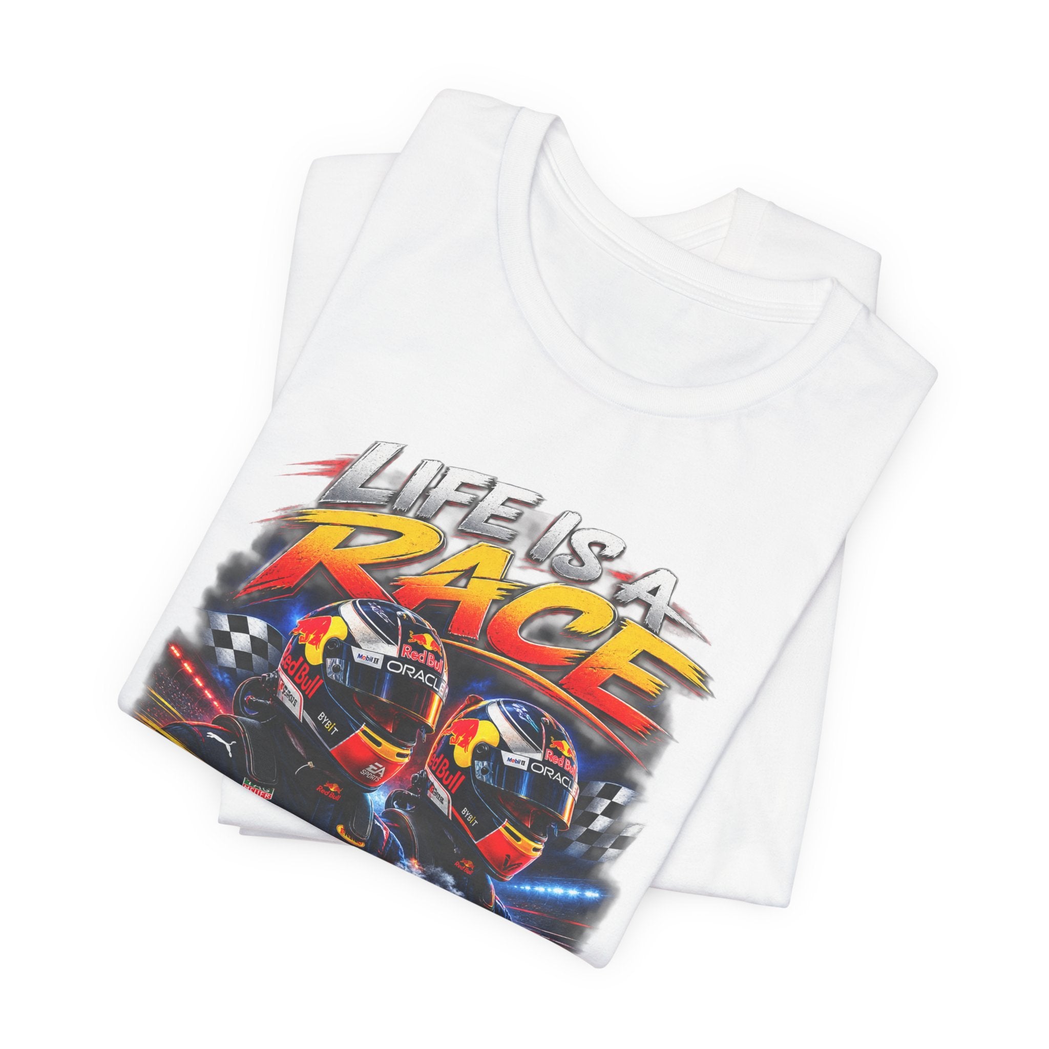 Life Is a Race Funny Racing Graphic T-Shirt – Motorsport Humor Tee
