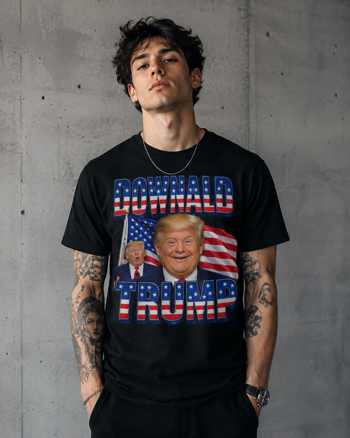 Donald Trump Patriotic Graphic T-Shirt – USA Political Humor Tee