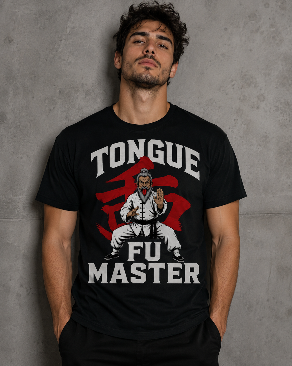 Tongue Fu Master Funny Martial Arts T-Shirt – Edgy Adult Humor Graphic Tee